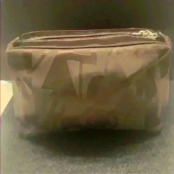 Ferragamo Canvas Nylon & Leather Cosmetic Pouch Vintage - Picture 5 of 6